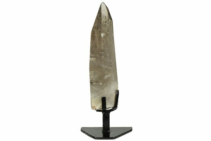 Smoky Quartz Crystal on Metal Stand - Brazil #209542